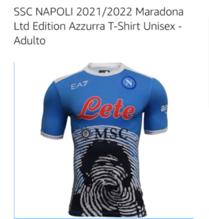 Ssc Napoli In Vendita Maglia Gara Maradona Limited Edition Azzurra