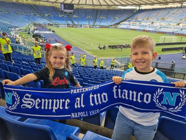 Sfiziosa Gagliardetto Tifoso Partenopeo Napoli Colore Celeste