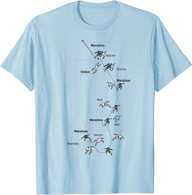 Soul up Maradona Maglia Ufficiale. T Shirt Unisex in Cotone