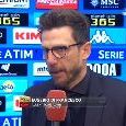 Roma, Di Francesco ammette: "Il Napoli ha meritato il pari. Volevamo farli crossare, così eravamo avvantaggiati" [VIDEO]