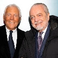 De Laurentiis ricorda Armani: "Manca come uomo e imprenditore: lo onoriamo con le nostre divise"