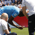 Napoli-Frosinone 0-0: scontro Osimhen-Turati con l'azzurro che resta fuori per qualche minuto