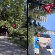 David Neres, che risate! Caduta dalla bici a New York mentre visita Central Park | VIDEO