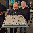 Poppella firma la torta per il compleanno del presidente Aurelio De Laurentiis