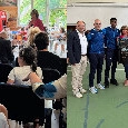 Guerri Napoli, il capitano Caruso e i dirigenti in visita all'I.C. Scialoja-Cortese-Rodin&ograve; | FOTO