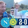 Napoli-Carrarese 2-0, guardate la reazione dei tifosi napoletani a Dimaro | VIDEO
