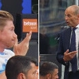 "Kevin, ma si pu&ograve; stoppare di suola?": Allegri discute con De Bruyne sugli errori di Alisson Santos | VIDEO