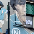Riparata la finestra rotta, riapre il murale a Largo Maradona | FOTO
