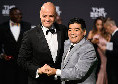 Infantino omaggia Maradona: &quot;Unico, gli sar&ograve; eternamente grato! Leggenda, uomo ed eroe&quot;