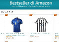 Amazon, boom di vendite per la nuova maglia del Napoli: &egrave; la pi&ugrave; venduta! [FOTO]