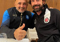 Spalletti a cena con Andrea Pirlo dopo la partita Napoli-Antalyaspor | FOTO