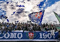 Paura in Serie B, Como-Frosinone fermata per 30 minuti: malore per un tifoso