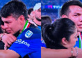 Lozano non trattiene le emozioni: il messicano in lacrime con la moglie | FOTO
