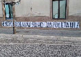 Striscione contro i napoletani a Parete | FOTO