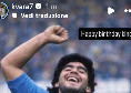 Gli auguri di Kvaratskhelia a Maradona: &quot;Tanti auguri, Re&quot; | FOTO