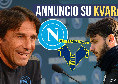 Conte in conferenza: "Out Olivera, gioca Spinazzola! Kvaratskhelia ha chiesto la cessione al Napoli, non mi opporrò! Ma sono deluso perché..."