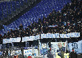 Lazio-Napoli, striscione nel settore ospiti: &quot;Basta divieti e restrizioni, vogliamo Ultras sui gradoni&quot; | FOTO