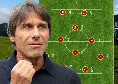 Conte cambia modulo: esperimento tattico con il 4-3-1-2 a Castel Volturno