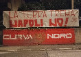 Striscione Curva Nord Ancona: &quot;La terra trema, Napoli no!&quot; | FOTO