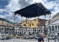 Tutto pronto per Napoli-Cagliari: fontane blindate e novit&agrave; sul maxi-schermo in Piazza del Plebiscito | FOTO