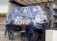 Serie A, portato allo stadio Maradona il palco per la premiazione in caso di scudetto