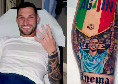 Guardate il nuovo tatuaggio di Politano per il quarto scudetto | VIDEO