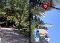 David Neres, che risate! Caduta dalla bici a New York mentre visita Central Park | VIDEO