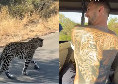 Politano avvista un ghepardo nella savana e gli mostra il tatuaggio | VIDEO