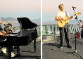 Show a Posillipo: Gigi D'Alessio e Alfa cantano a sorpresa Genova e Napoli | VIDEO
