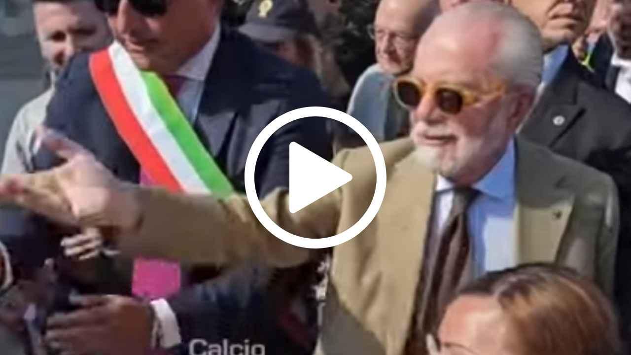De Laurentiis inaugura il nuovo stadio a Telese Terme! | VIDEO