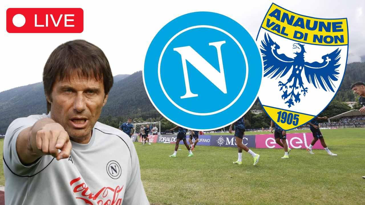 Napoli-Anaune, la prima amichevole di Conte: pre-partita, live reaction e post-gara dalle 17:00 | DIRETTA VIDEO
