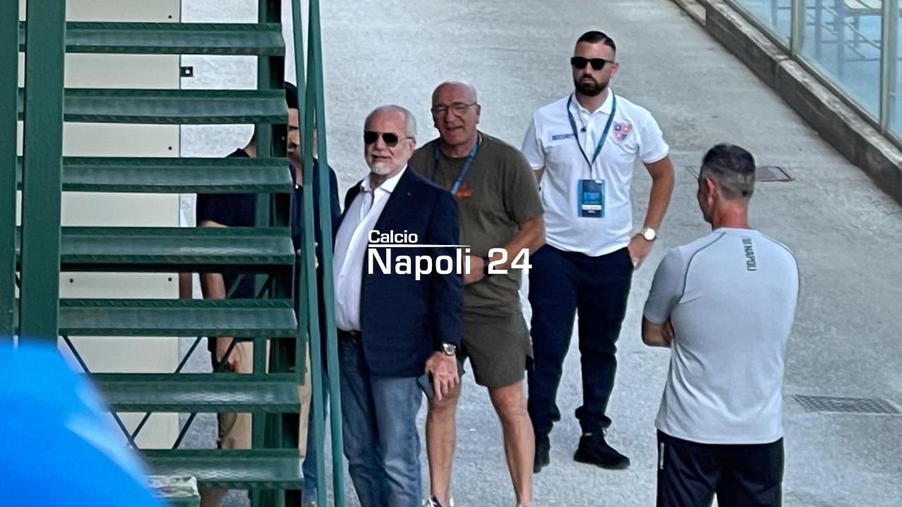 Ritiro Napoli a Castel di Sangro, è arrivato De Laurentiis | FOTO