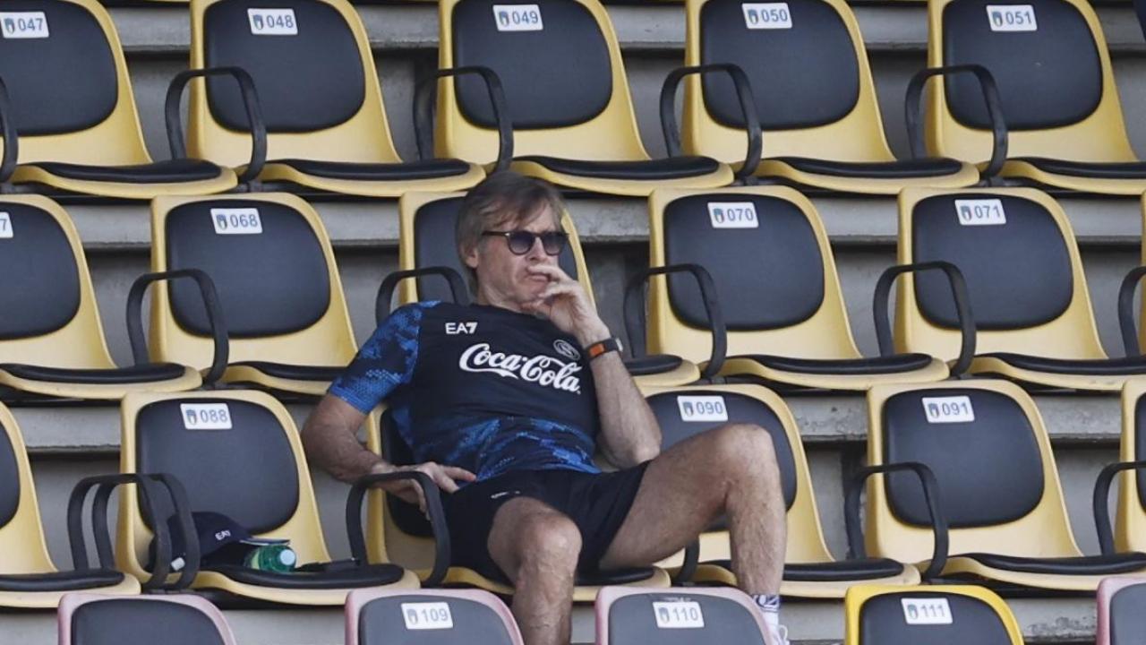 Lele Oriali in tribuna per assistere all'allenamento congiunto con la Cavese | FOTO CN24