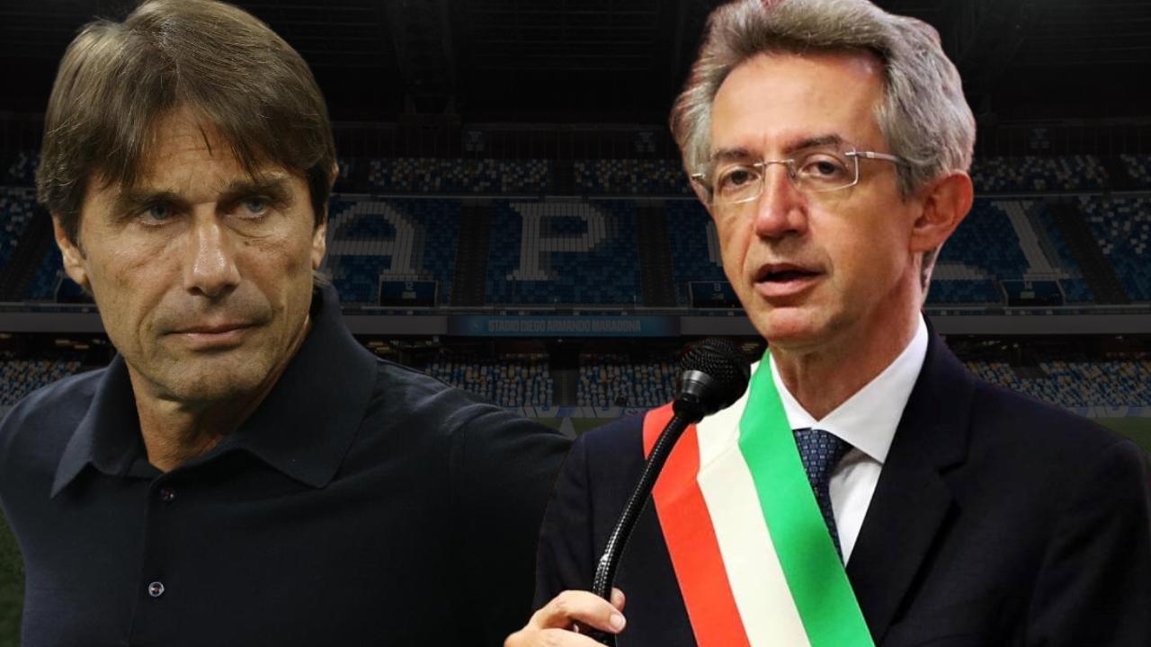 Addio Conte, ieri in Comune per salutare il sindaco di Napoli Manfredi