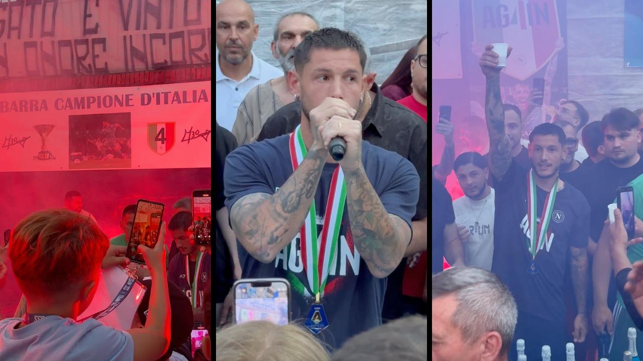 Barra omaggia Mazzocchi! Il terzino del Napoli: "Abbiamo fatto la storia, tutti insieme! Vorrei essere d'esempio per i ragazzi" | VIDEO ESCLUSIVO