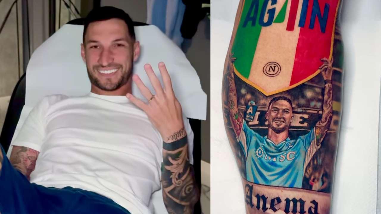Guardate il nuovo tatuaggio di Politano per il quarto scudetto | VIDEO