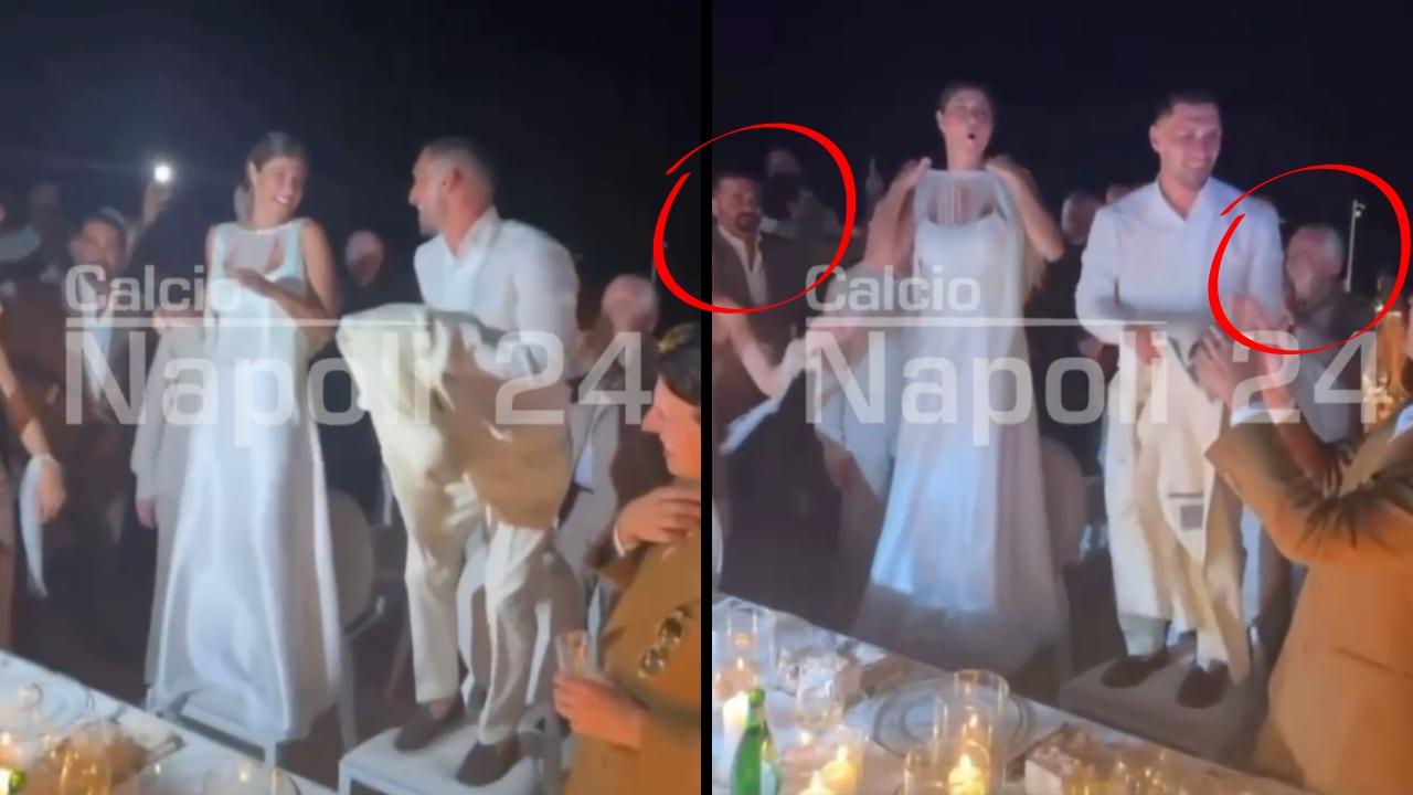 Politano e moglie, che festa al matrimonio! E si scatenano con la famiglia De Laurentiis | VIDEO