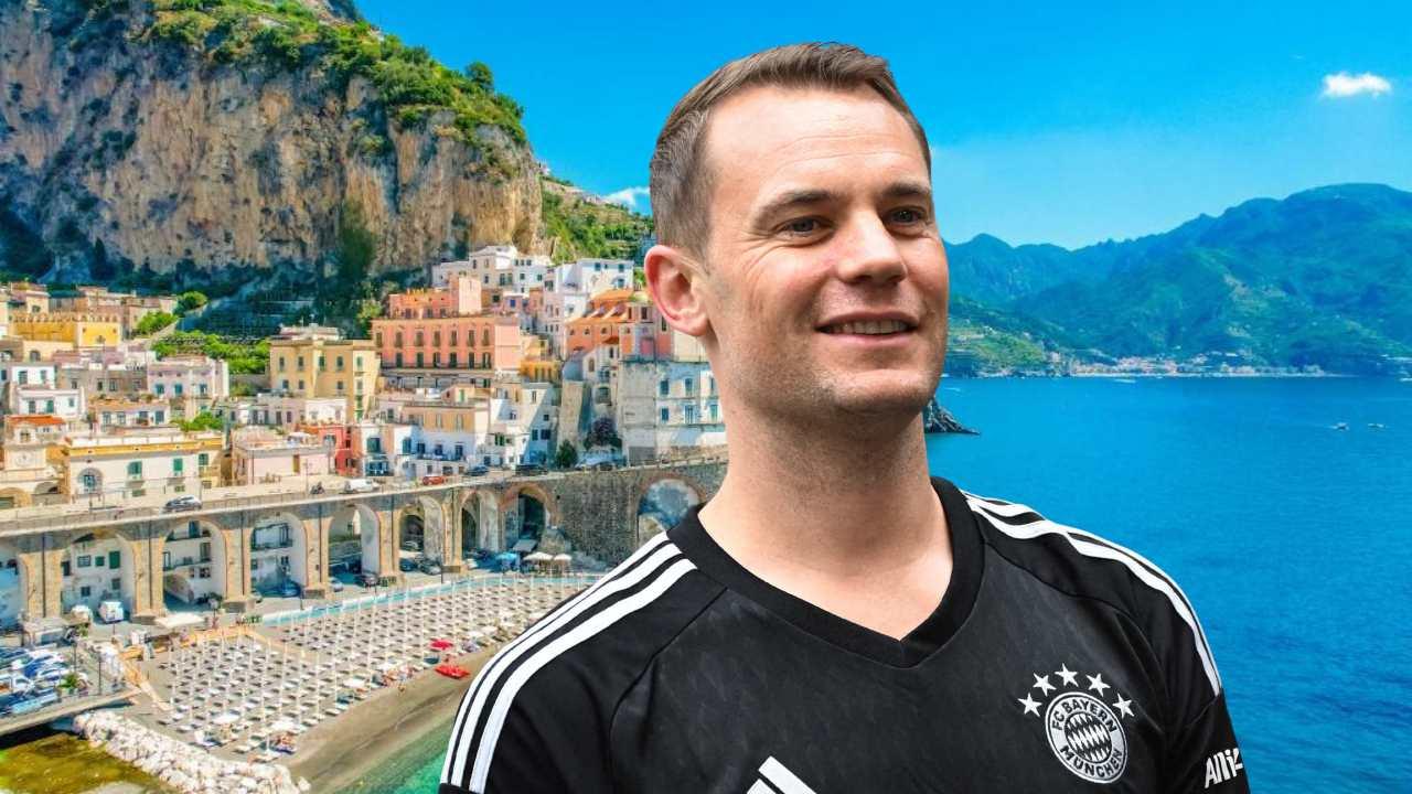 Neuer in vacanza a Praiano! &Egrave; in viaggio di nozze con sua moglie