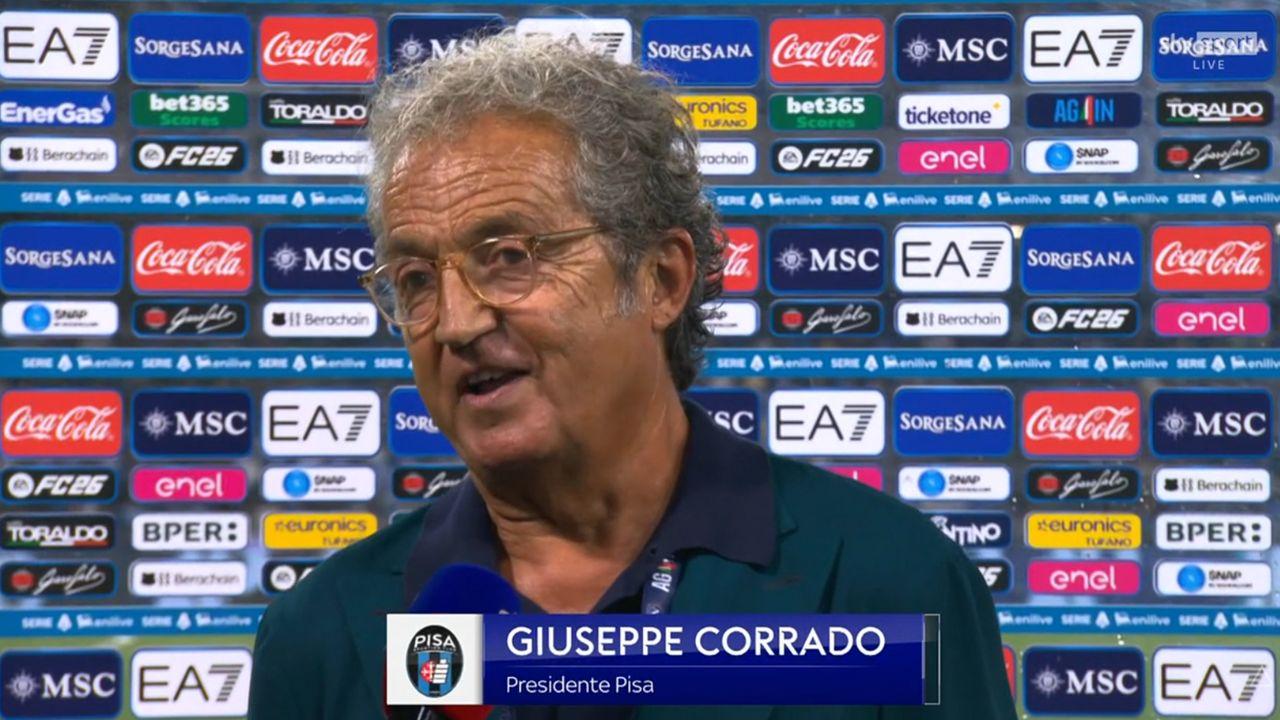Pisa, Corrado protesta: "Sono amareggiato, a maggior ragione dopo quanto successo a Napoli"