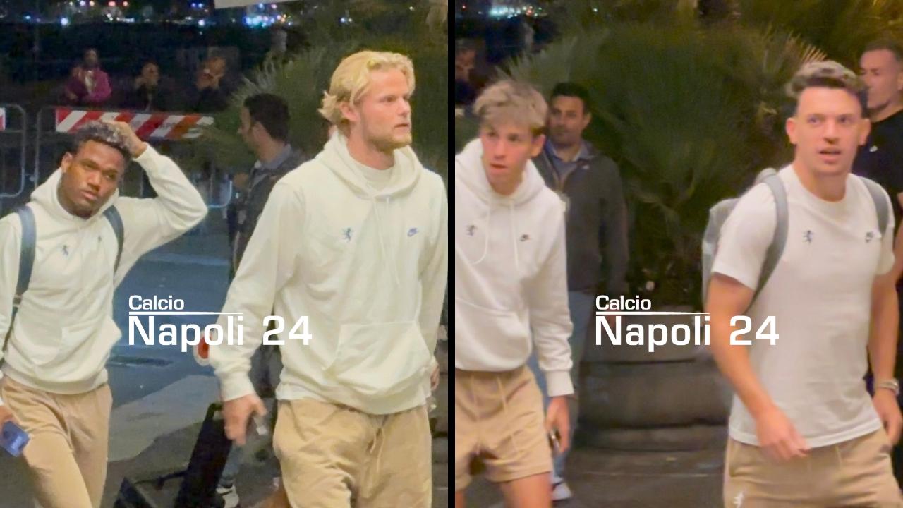 "Buona sera!", lo Sporting &egrave; arrivato a Napoli a mezzanotte: Gon&ccedil;alves scherza cos&igrave; | VIDEO CN24
