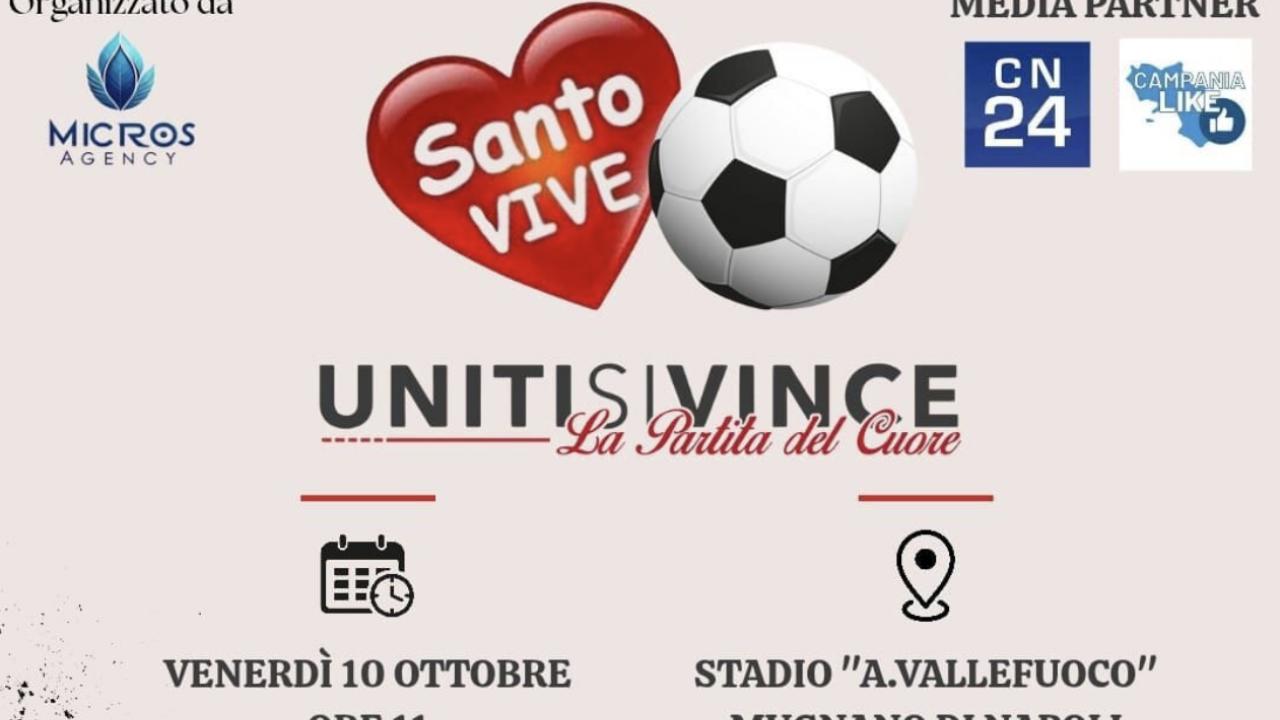 "Santo Vive", Partita del Cuore a Mugnano: in diretta dalle 11 su CalcioNapoli24 TV