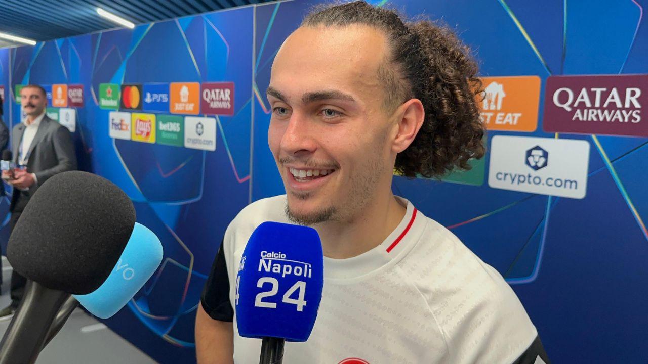 Eintracht, Theate a CN24: "Felici per il pareggio! Hojlund difficile da marcare, ho parlato anche con Lukaku" | VIDEO