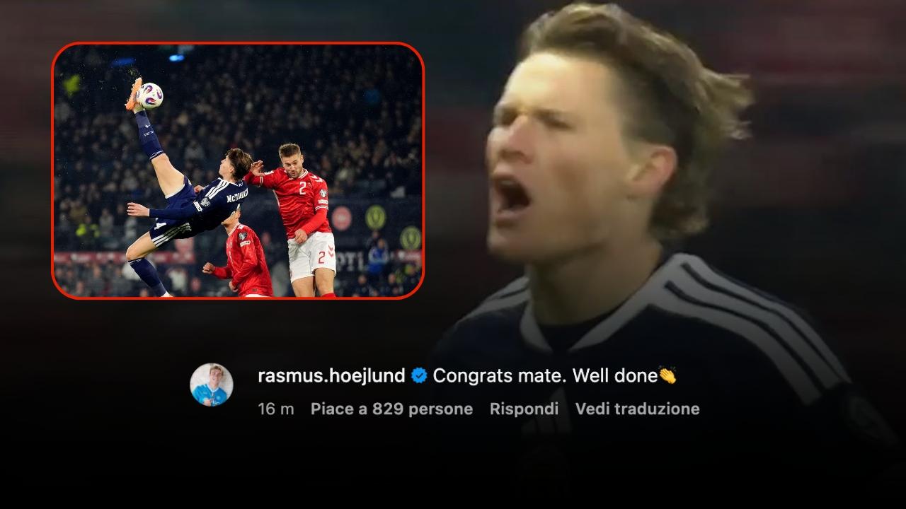 Fair play made in Napoli, Hojlund fa i complimenti a McTominay: "Congratulazioni amico mio!" | FOTO