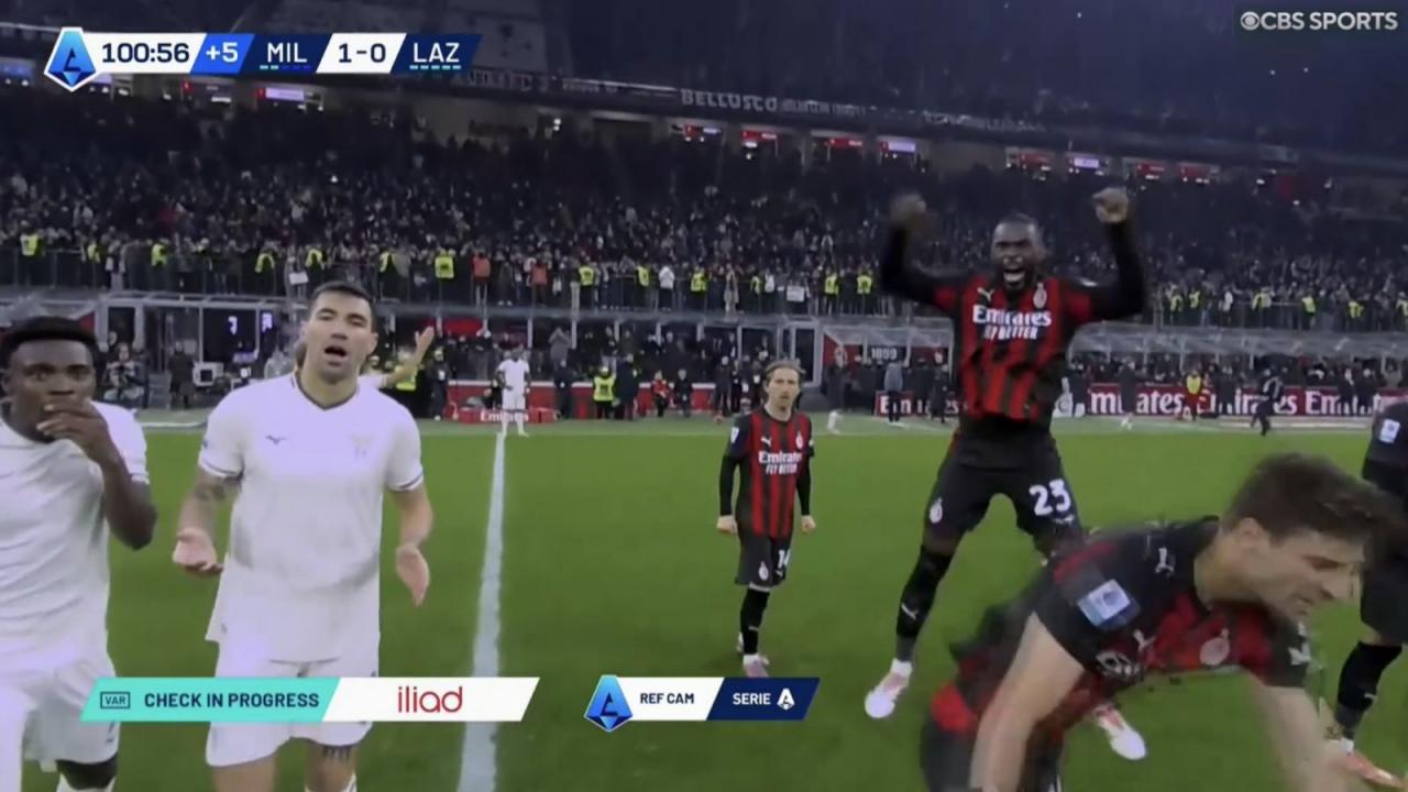 Moviola Milan-Lazio, clamorosa dichiarazione sul calcio di rigore non concesso
