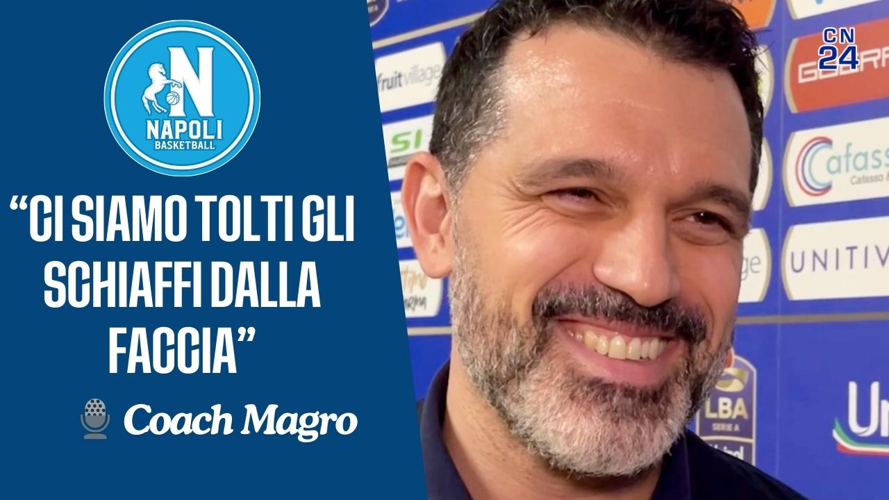 Guerri Napoli Basket, coach Magro a CN24: "I napoletani ci danno una spinta incredibile, prima di battere Cremona ho chiesto una cosa alla squadra" | VIDEO