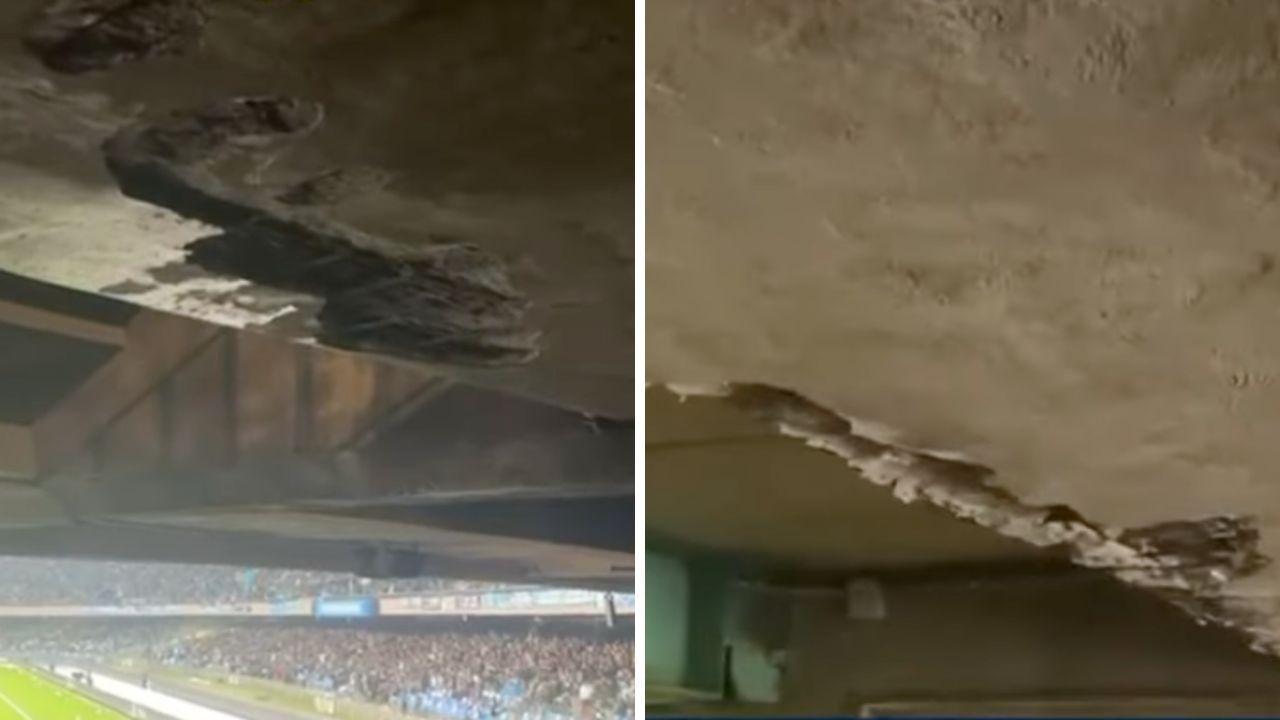 Stadio Maradona a pezzi, guardate in che condizioni &egrave; la Curva inferiore | VIDEO