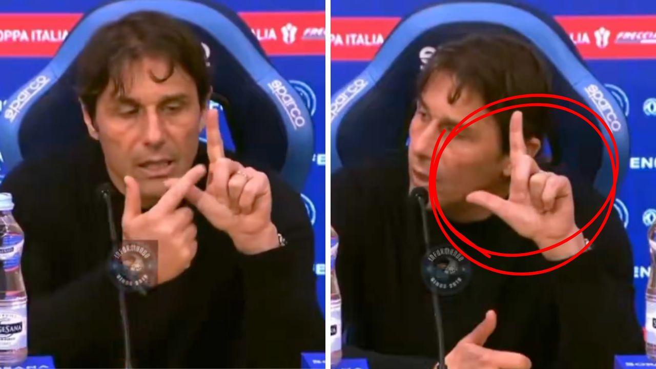 Conte: "D'ora in poi far&ograve; sempre questo gesto con la mano!". Ecco che significa