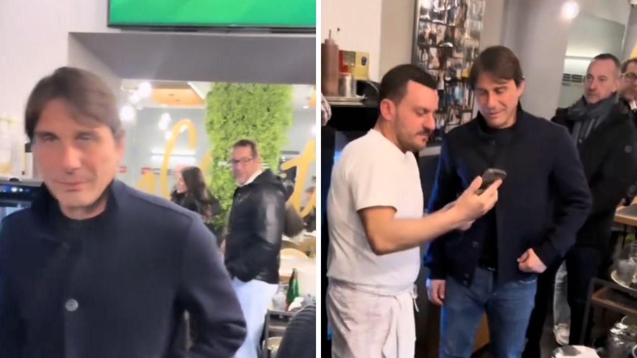 Serata di relax per Conte, beccato a cena in un noto ristorante napoletano | VIDEO