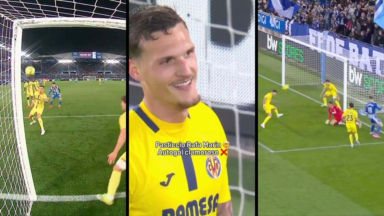 Napoli, che goffo autogol per Rafa Marin: l'errore clamoroso in Alaves-Villarreal | VIDEO