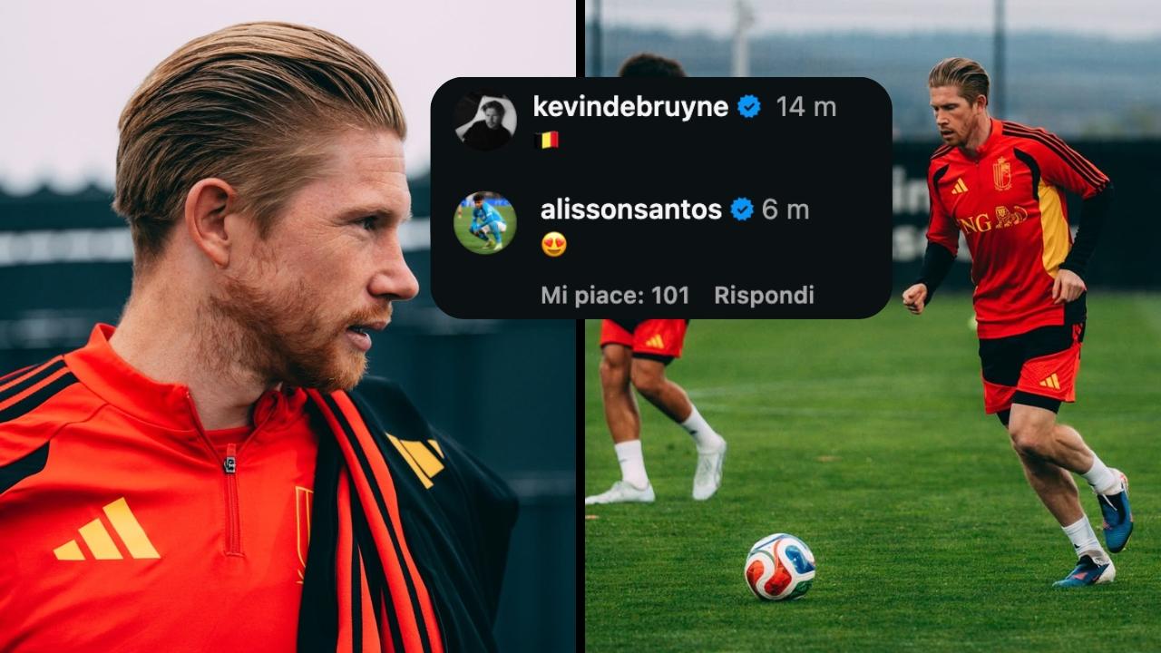 De Bruyne torna in campo col Belgio e posta alcuni scatti: la reazione di Alisson Santos | FOTO
